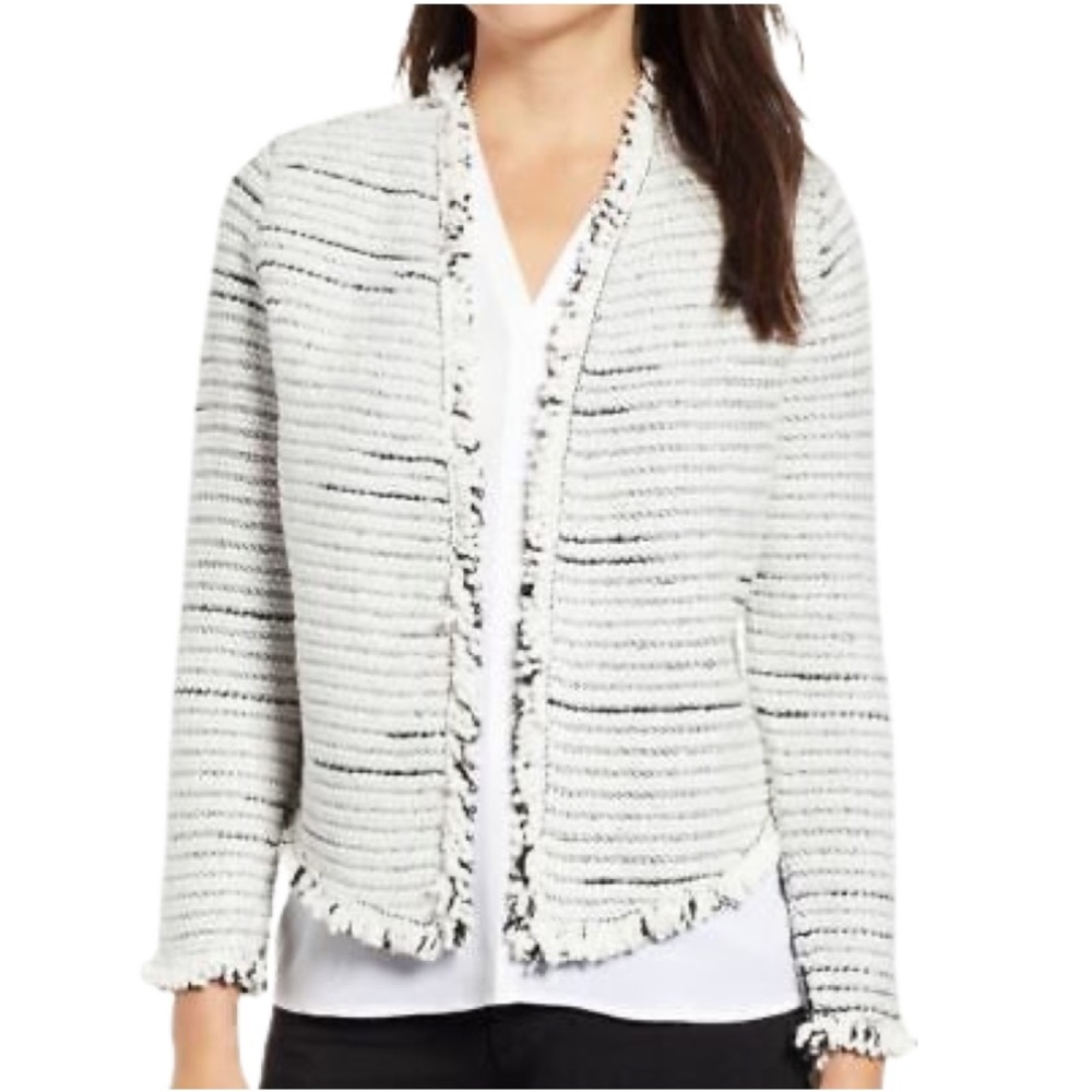 Nic and Zoe Fringe Open Cardigan Sweater Jacket